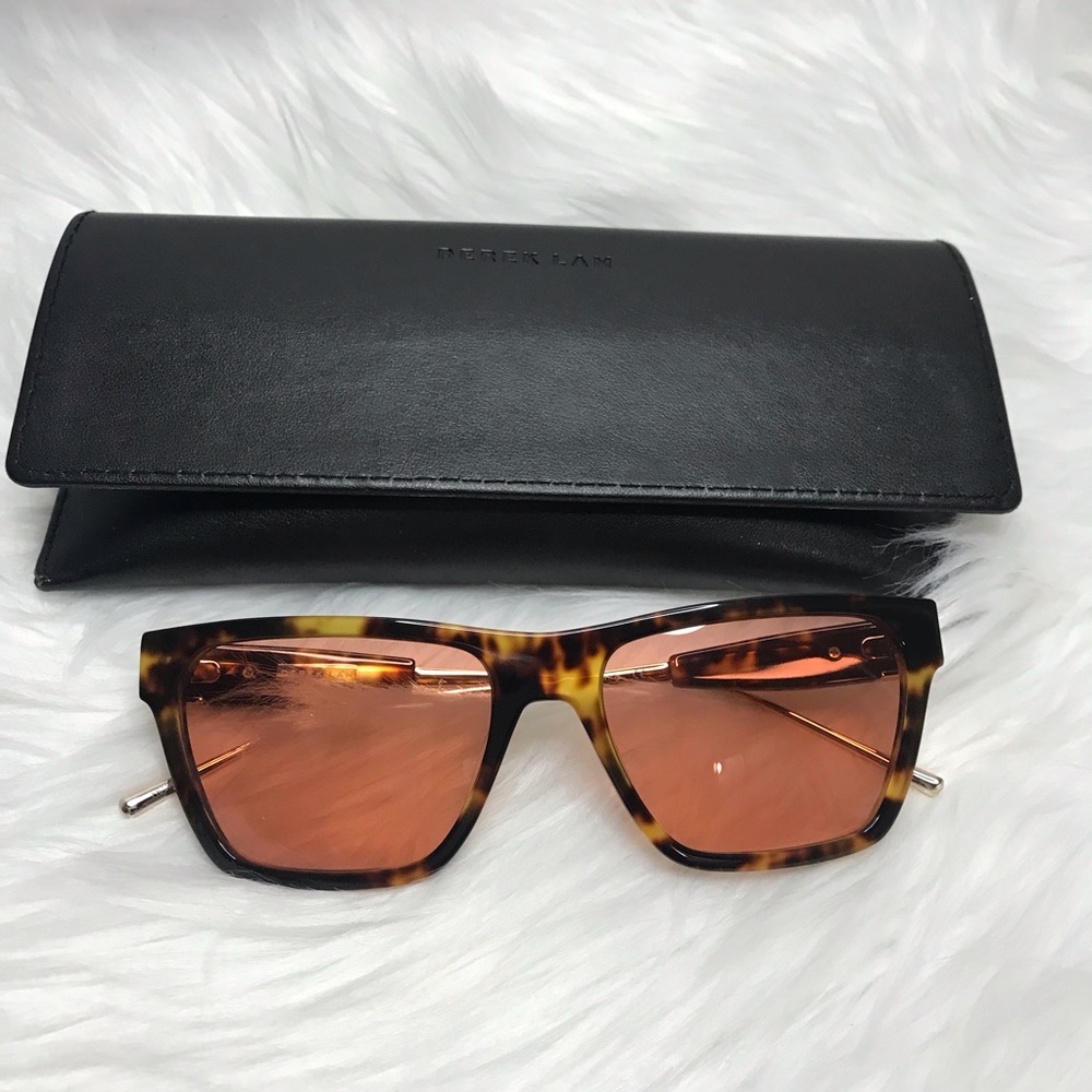 Derek Lam Natalie Cloud Tortoise Retro Sunglasses - Picture 4 of 16